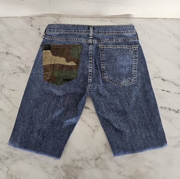 Rag & Bone DRE Straight Leg Army Pocket  Blue Jeans 26 Preowned - Picture 6 of 9
